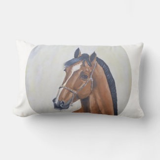 Majestic Horse Portrait T-Shirt Lumbar Cushion