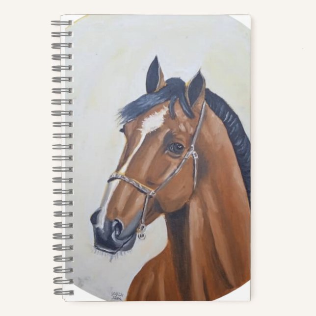 Majestic Horse Portrait T-Shirt Notebook (Front)