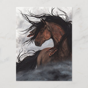 Majestic Horse Stallion Post Card by Bihrle