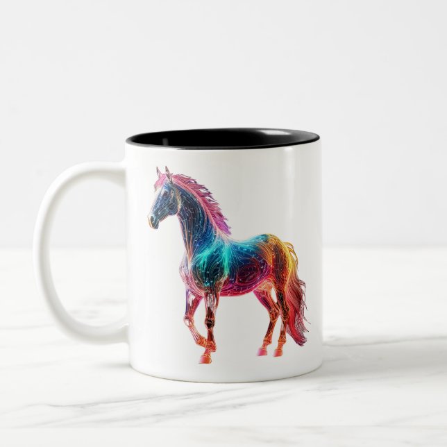 Majestic Horse Two-Tone Coffee Mug (Left)
