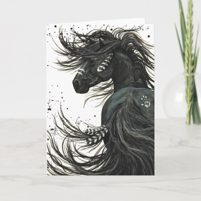 Majestic Horses By BiHrLe Greeting Card (Front)