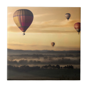 Majestic Hot Air Balloons Ceramic Tile
