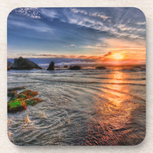 Majestic Island Sea Bay Sunset Coaster