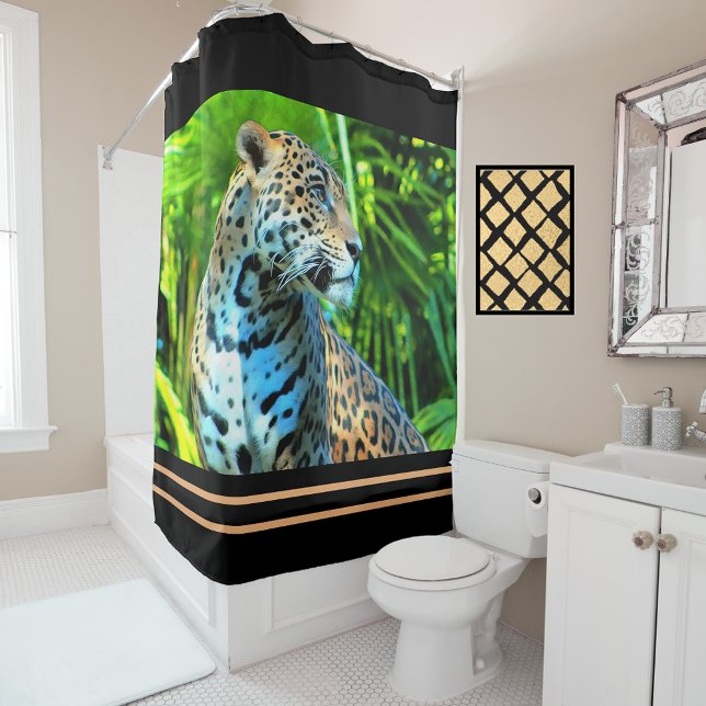 Majestic Jaguar Shower Curtain - Wildlife Series (Creator Uploaded)