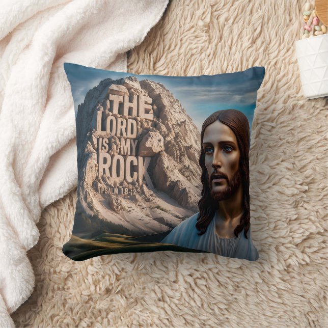 Majestic Jesus: Guardian of the Mountain Cushion (Blanket)