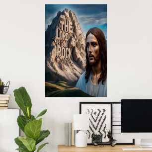 Majestic Jesus: Guardian of the Mountain Poster