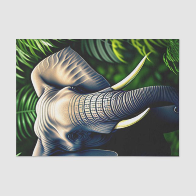 Majestic Jungle Elephant - Wild And Free Tissue Paper (Front)