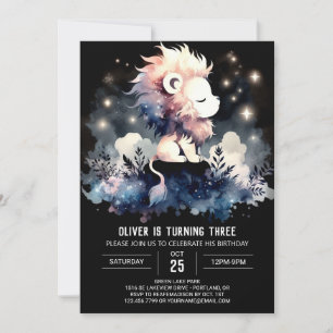 Majestic Kids Lion Birthday Invitation