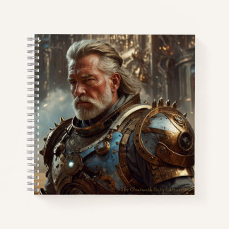 Majestic King Featuring Steampunk Regal Armor Notebook