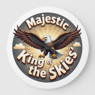 Majestic King of the Skies Large Clock