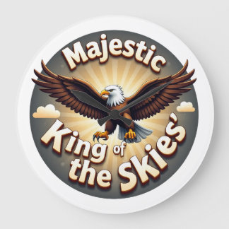 Majestic King of the Skies Large Clock