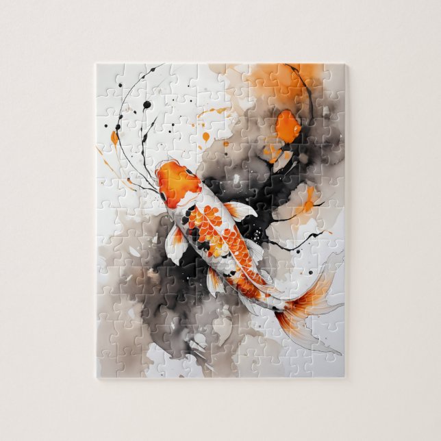 Majestic Koi Fish Jigsaw Puzzle (Vertical)