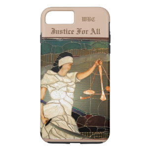 Majestic Lady Justice Portrait in Stained Glass iPhone 8 Plus/7 Plus Case