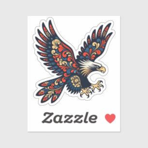 Majestic Landing Eagle - Boho Tribal Vinyl Art