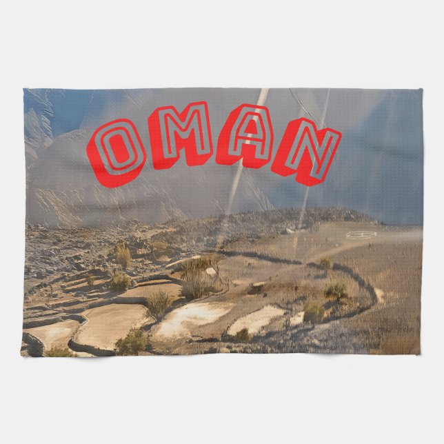 Majestic Landscapes of Oman Tea Towel (Horizontal)