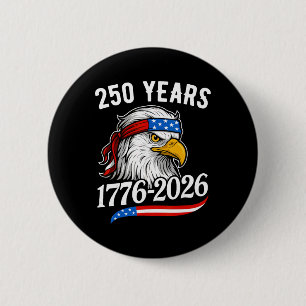 Majestic Ld Eagle Usa Stars And Stripes 250th Anni 6 Cm Round Badge