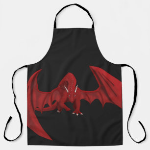 Majestic legendary Red Dragon Fantasy creature Apron