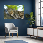Majestic Leopard Art for Any Space Faux Canvas Print<br><div class="desc">Celebrate the beauty of nature with this stunning depiction of a leopard, one of South Africa’s most majestic big cats. Perfect for your home or office, this captivating decor brings the elegance and power of the wild into your space. A timeless piece that showcases the magnificence of the leopard, making...</div>