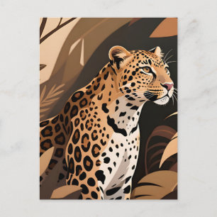 Majestic Leopard Jungle Wildlife Postcard