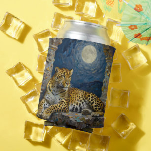 Majestic Leopard on Cliff Ledge Can Cooler