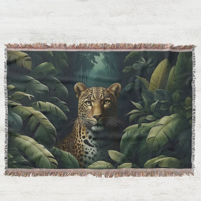 Majestic Leopard Woven Blanket and Tapestry (Creator Uploaded)
