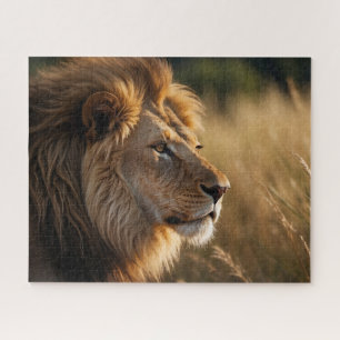 Majestic Lion Background Jigsaw Puzzle
