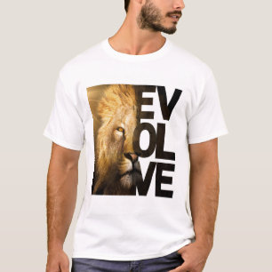 Majestic Lion Evolve Split Face Motivational T-Shirt
