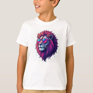 Majestic Lion Face Printed T-Shirt – Round Neck