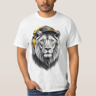 Majestic Lion Face Printed T-Shirt – Round Neck