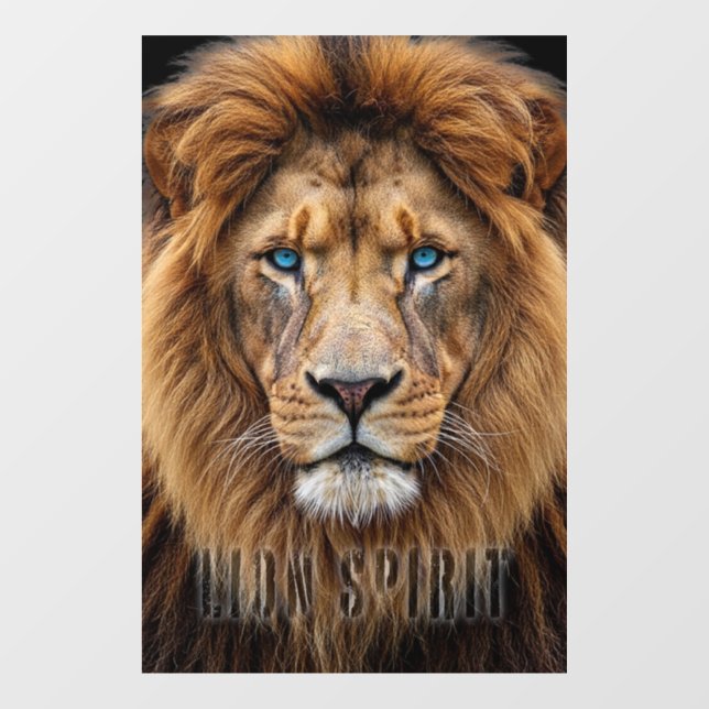 Majestic Lion Face with Blue Eyes | Wildlife Anima (Sheet)