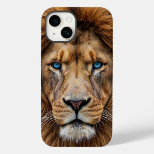 Majestic Lion Face with Blue Eyes Wildlife Anima Case-Mate iPhone 14 Case