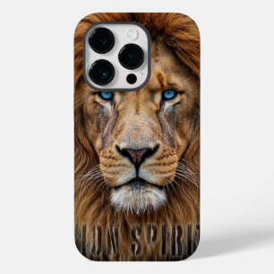 Majestic Lion Face with Blue Eyes   Wildlife Anima Case-Mate iPhone 14 Pro Case