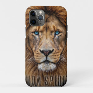 Majestic Lion Face with Blue Eyes Wildlife Anima iPhone 11 Pro Case