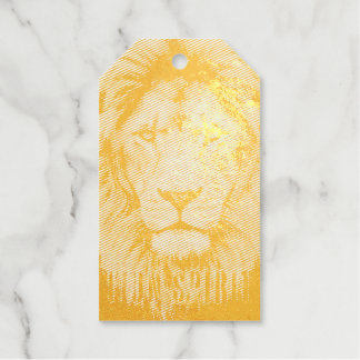 Majestic Lion Face with Blue Eyes | Wildlife Anima Gift Tags