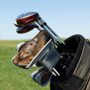 Majestic Lion Face with Blue Eyes Wildlife Anima Golf Head Cover