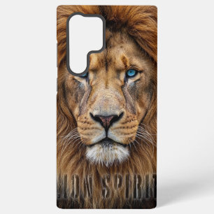 Majestic Lion Face with Blue Eyes   Wildlife Anima Samsung Galaxy Case