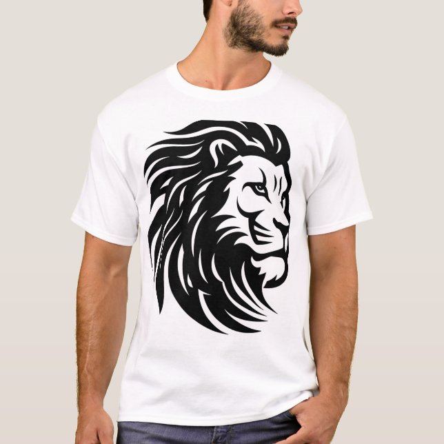 "Majestic Lion Graphic T-Shirt – Bold & Stylish" (Front)