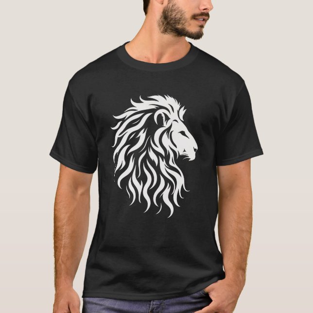 Majestic lion head silhouette T-Shirt (Front)