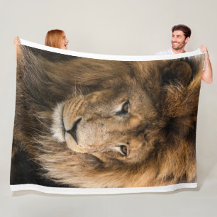 Majestic Lion in the Wild Fleece Blanket