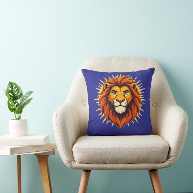 Majestic Lion – King of Power and Authority Cushion (Chair)