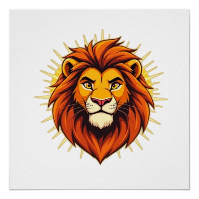 Majestic Lion – King of Power and Authority Poster (Front)