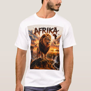 Majestic Lion Line Art T-Shirt