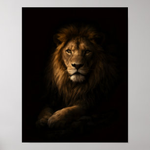 Majestic Lion Portrait 11x14 Poster