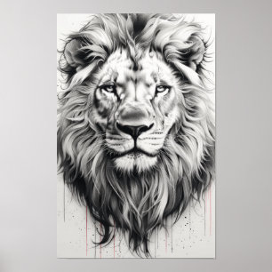 Majestic Lion Portrait Poster