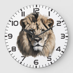 Majestic Lion Portrait Wall Clock