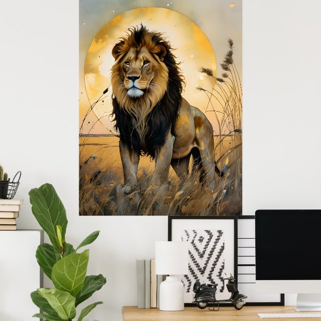 Majestic Lion Poster (Home Office)