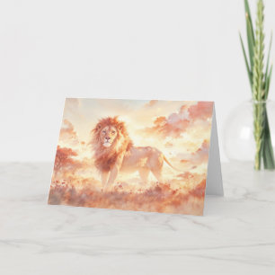 Majestic Lion Pride of the Savannah Card