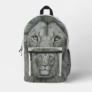Majestic Lion Printed Backpack