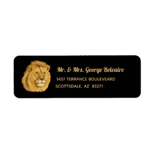 Majestic Lion Return Address Label
