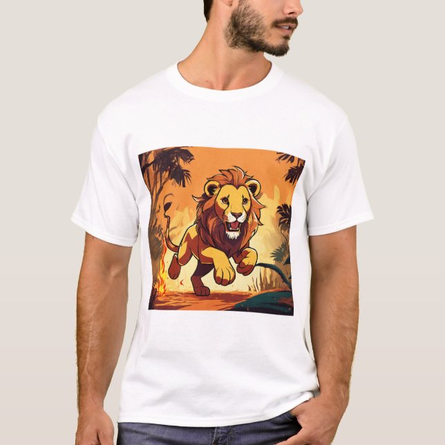 "Majestic Lion – Roar of the Wild T-Shirt" T-Shirt (Front)
